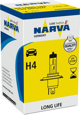 488893000 NARVA Галогенова лампа Narva Longlife 12V H4 60/55W