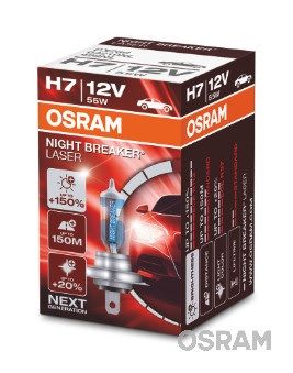 64210NL OSRAM Галогенова лампа Osram Night Breaker Laser +150% 12V H7 55W +150%